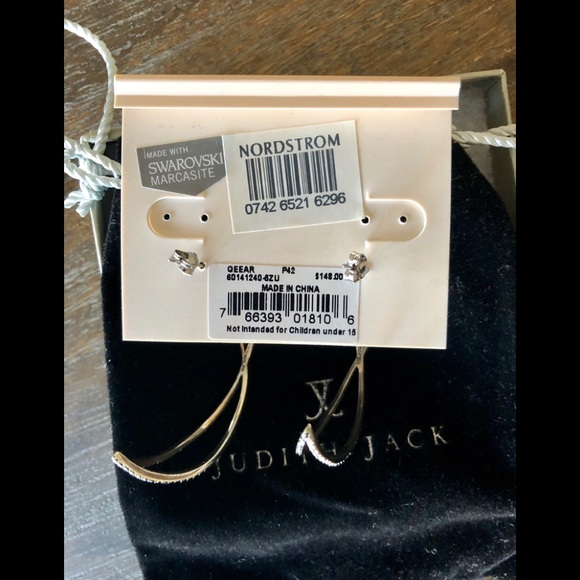NWT Judith Jack hoop earrings - Picture 3 of 3